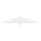 Ekena Millwork Kennewick Architectural Grade PVC Gable Bracket, 96"W x 16"H x 6"D x 6"F, 4/12 Pitch GBP096X16X0606KEN00 - alternate 4